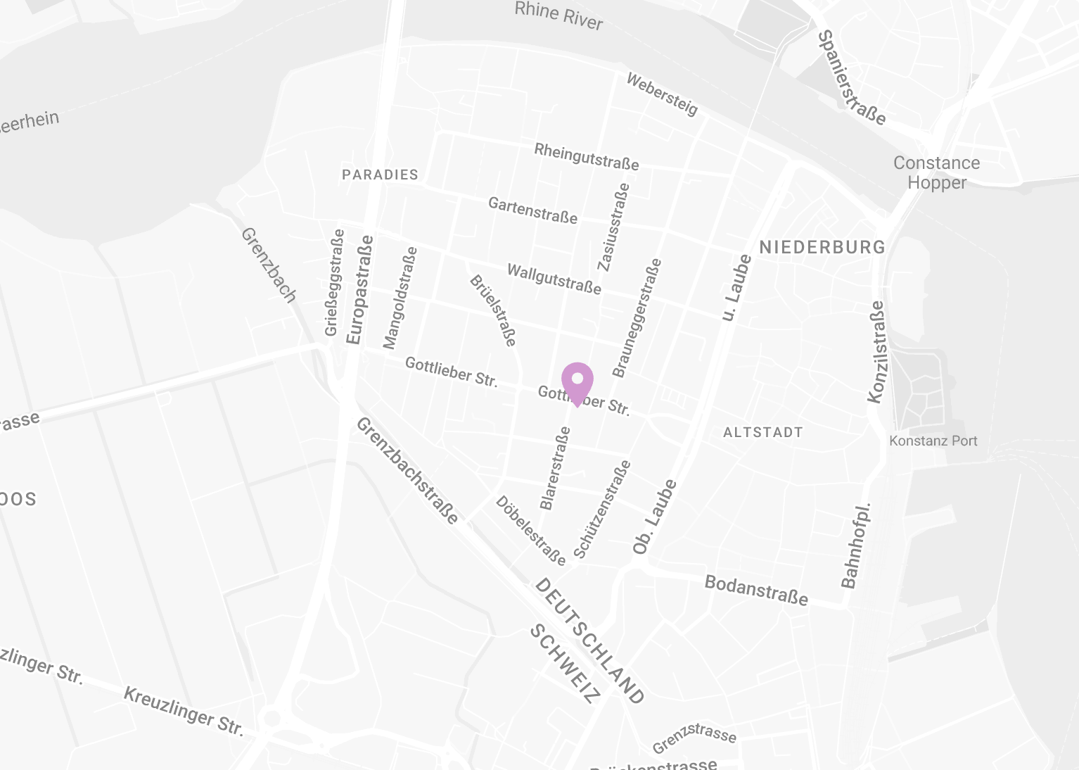 Karte zur Praxis in Konstanz